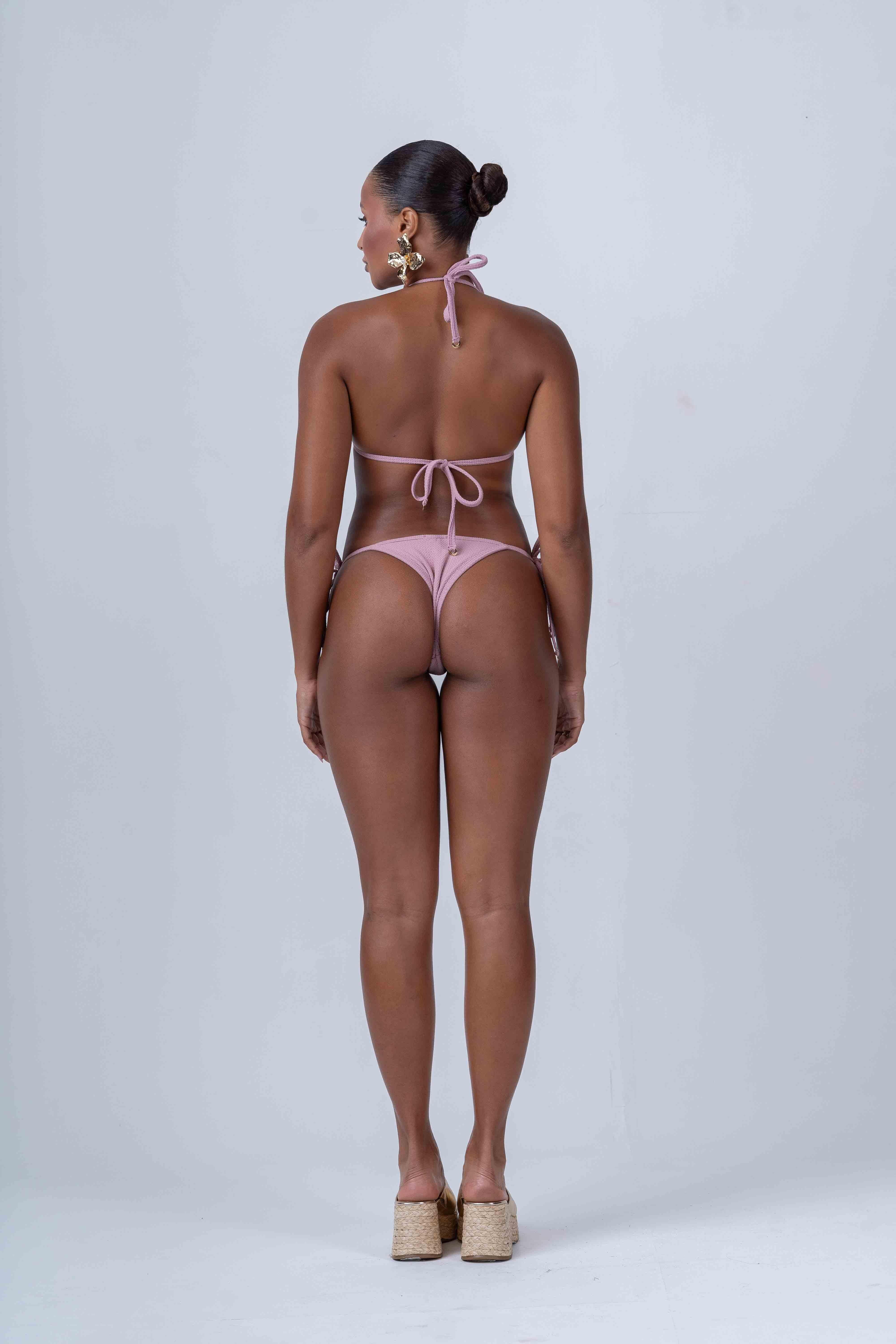 Top Cortininha de Lacinho Rosa Glam