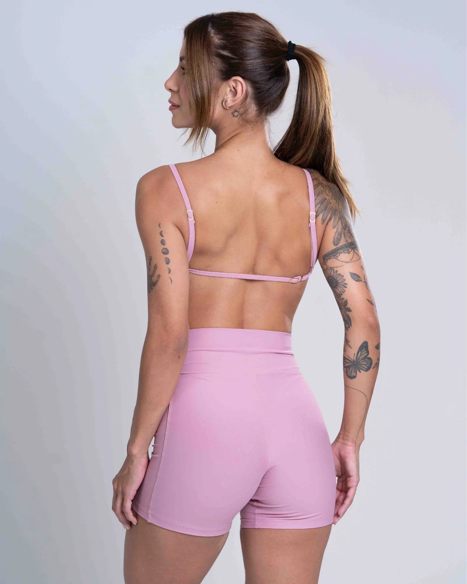 Short Fitness Classic Rosa Glam compressão