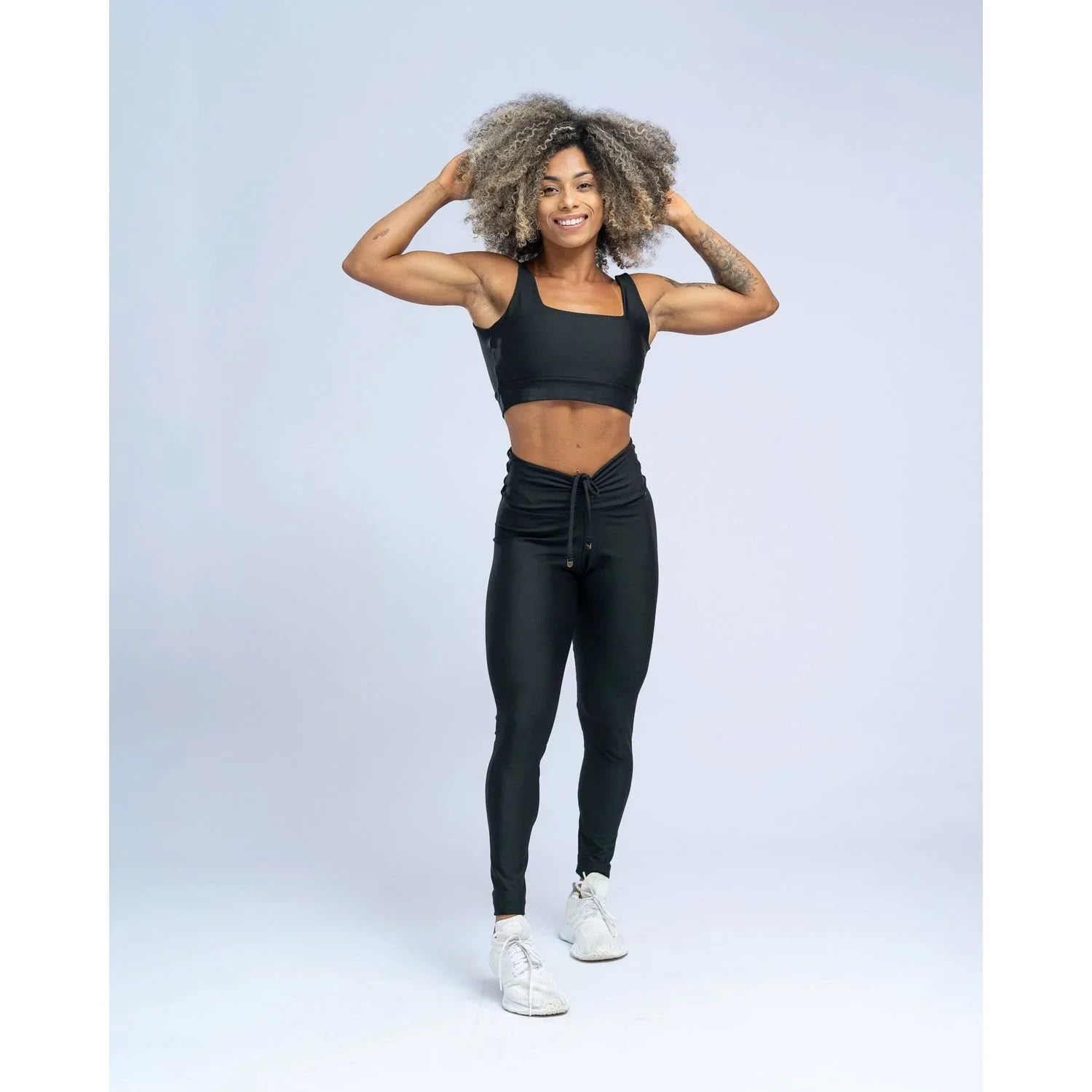 Calça Legging Fitness Slim super Black Sem empina bumbum