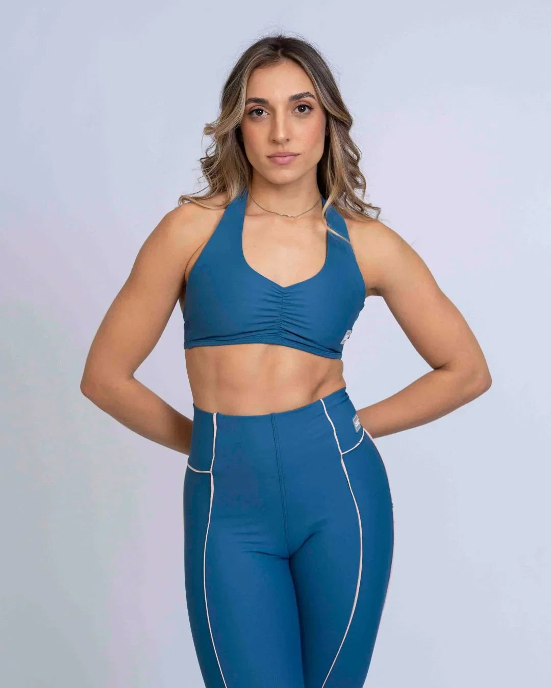 Top Fitness Nala Azul Sereia compressão