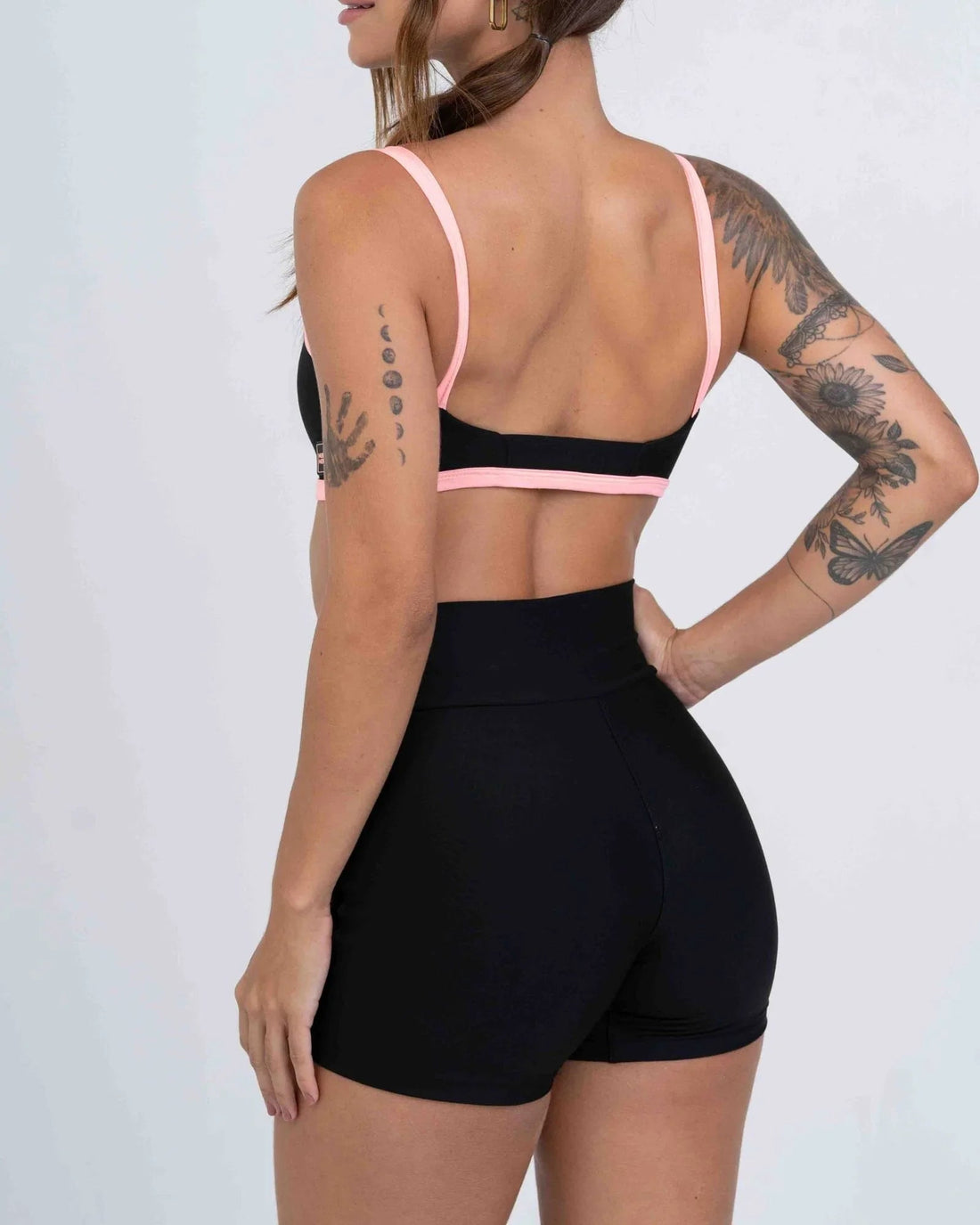 Short Confort sem costura frontal Super Black compressão sem empina