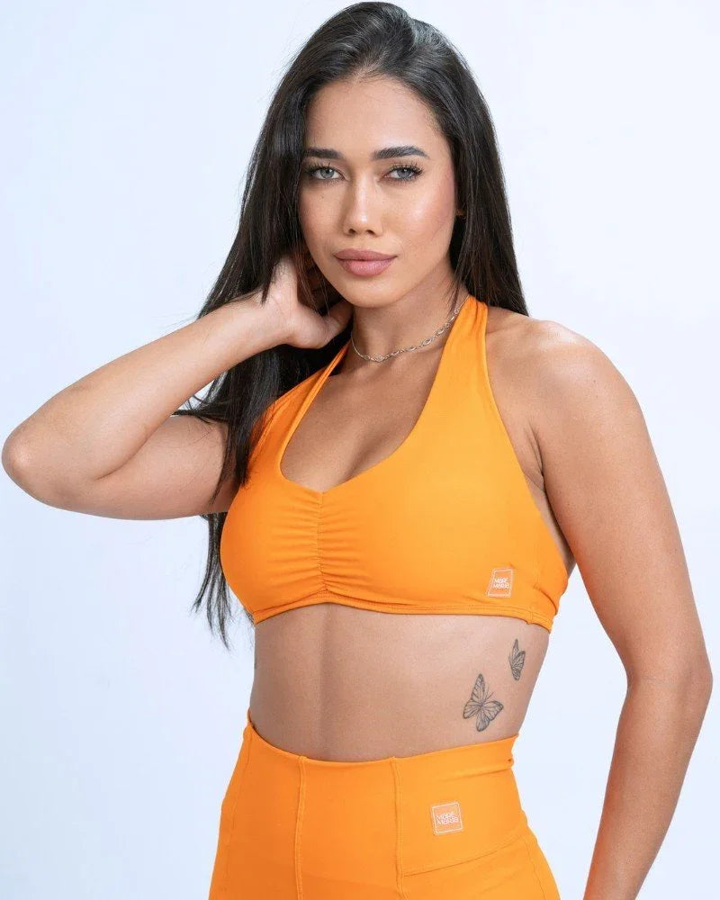 Top Fitness Nala Tangerina Frente Unica