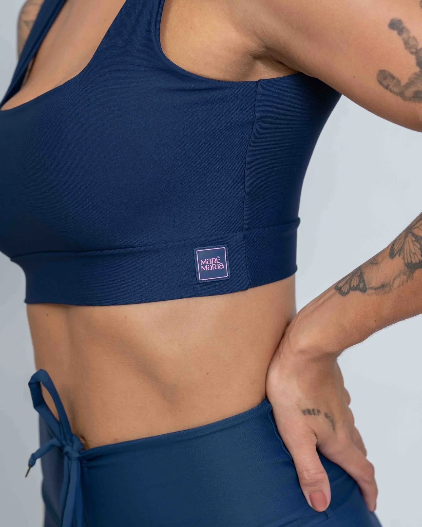 Top Fitness Open Azul Marinho