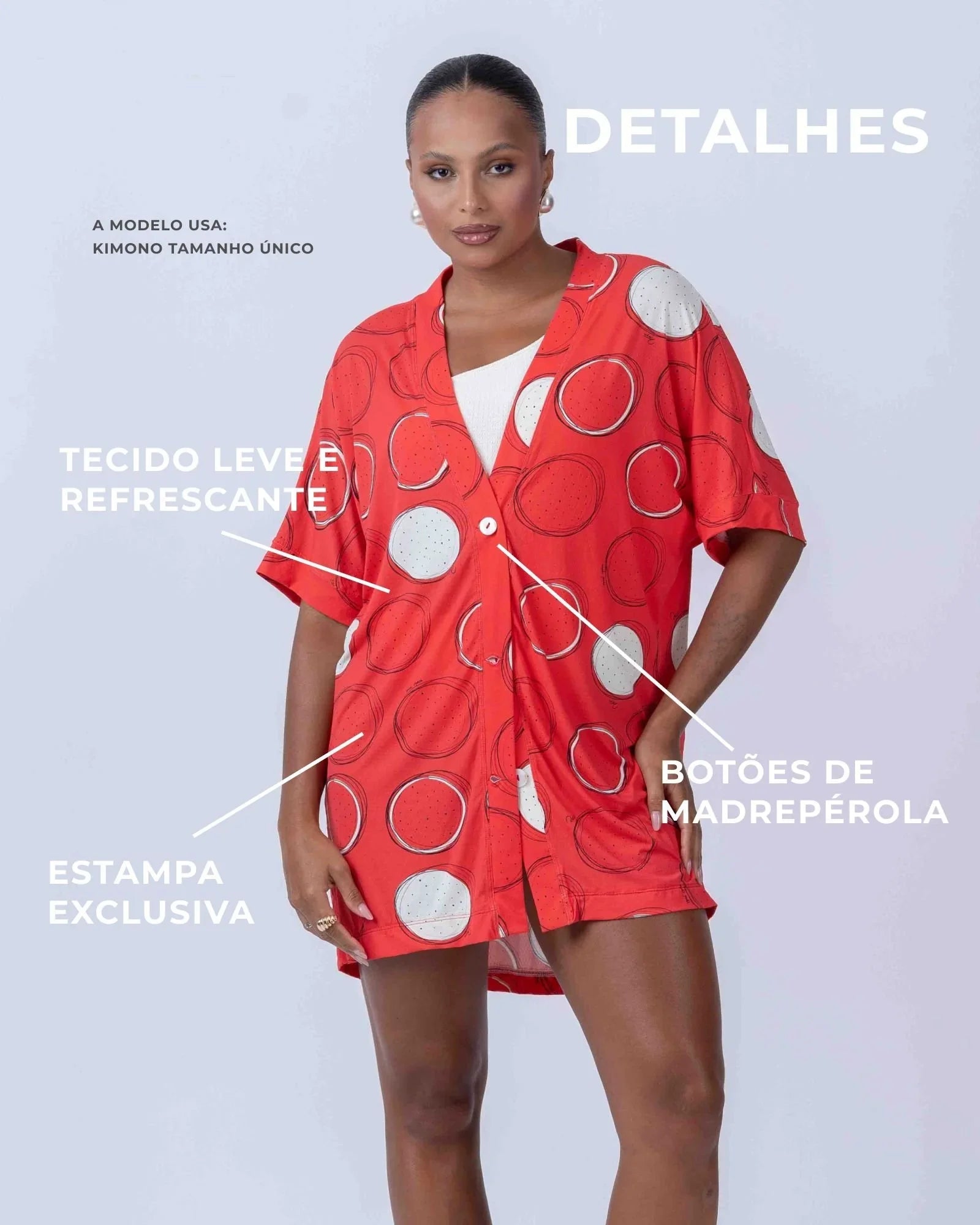 Kimono beach estampa Pitaya