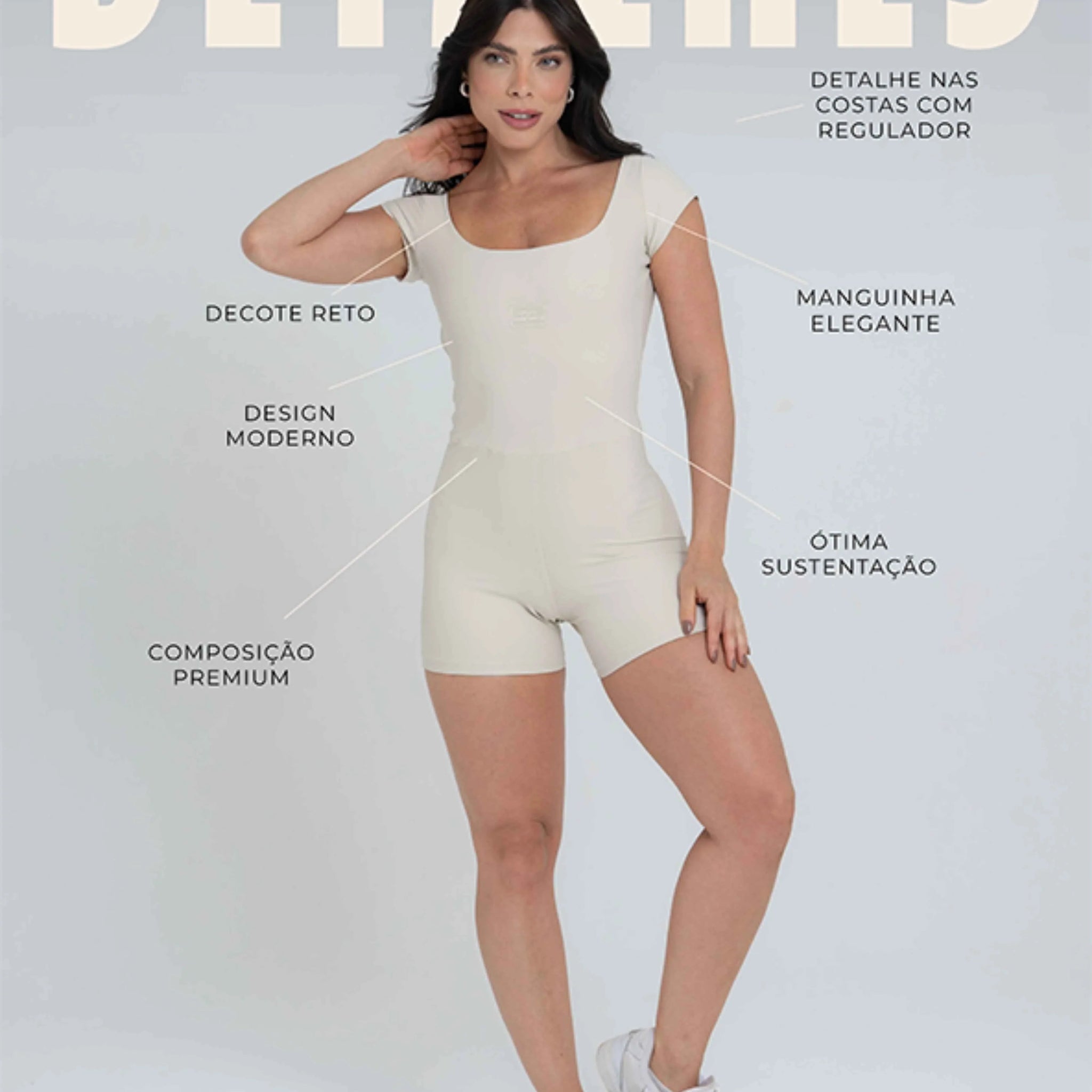 Macaquinho Fitness Wave Luna Compressão