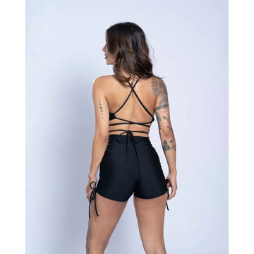 Short Fitness Smile Super Black sem Empina Bumbum