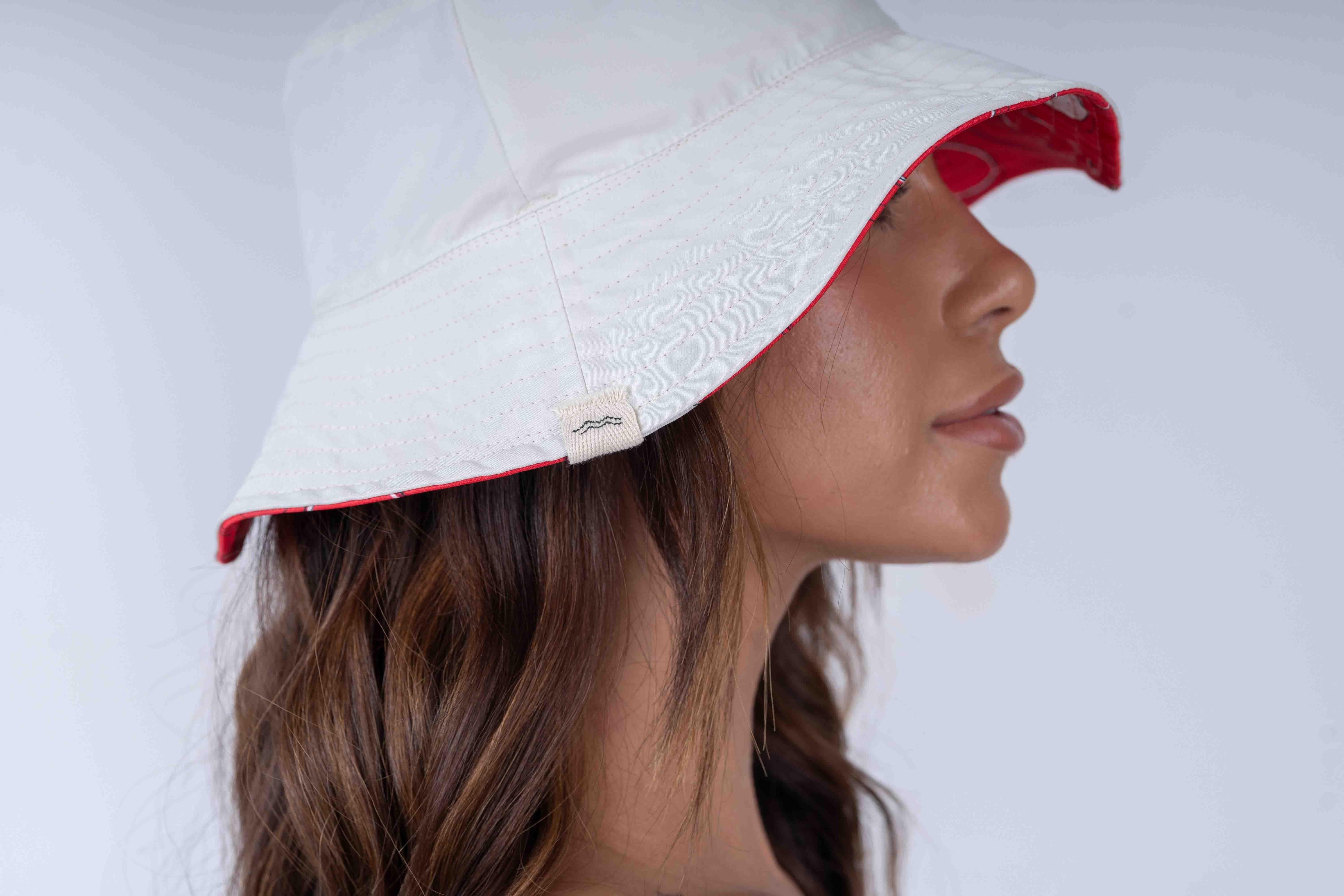 Bucket dupla face estampa Pitaya com Off White