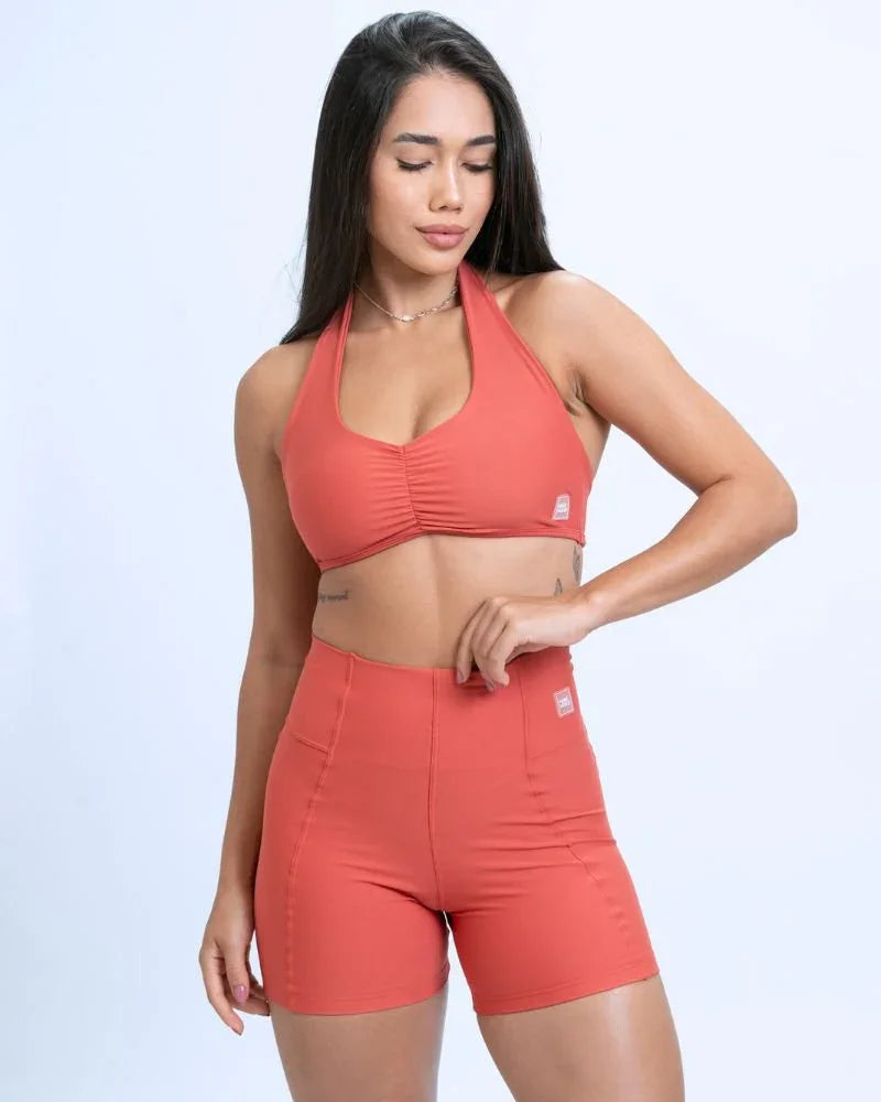 Short Classic Páprica compressão sem empina bumbum