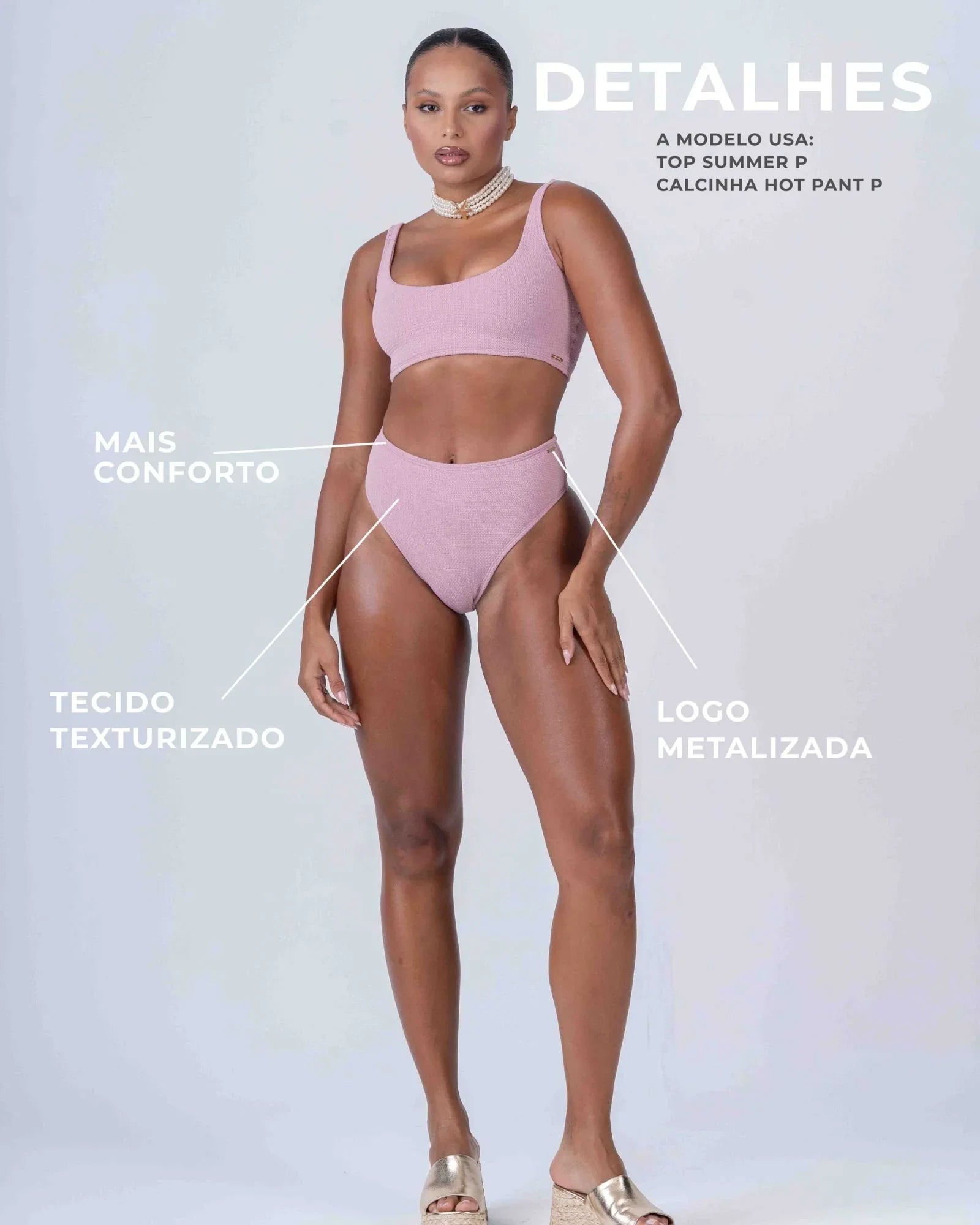 Calcinha Hot Pant Rosa Glam