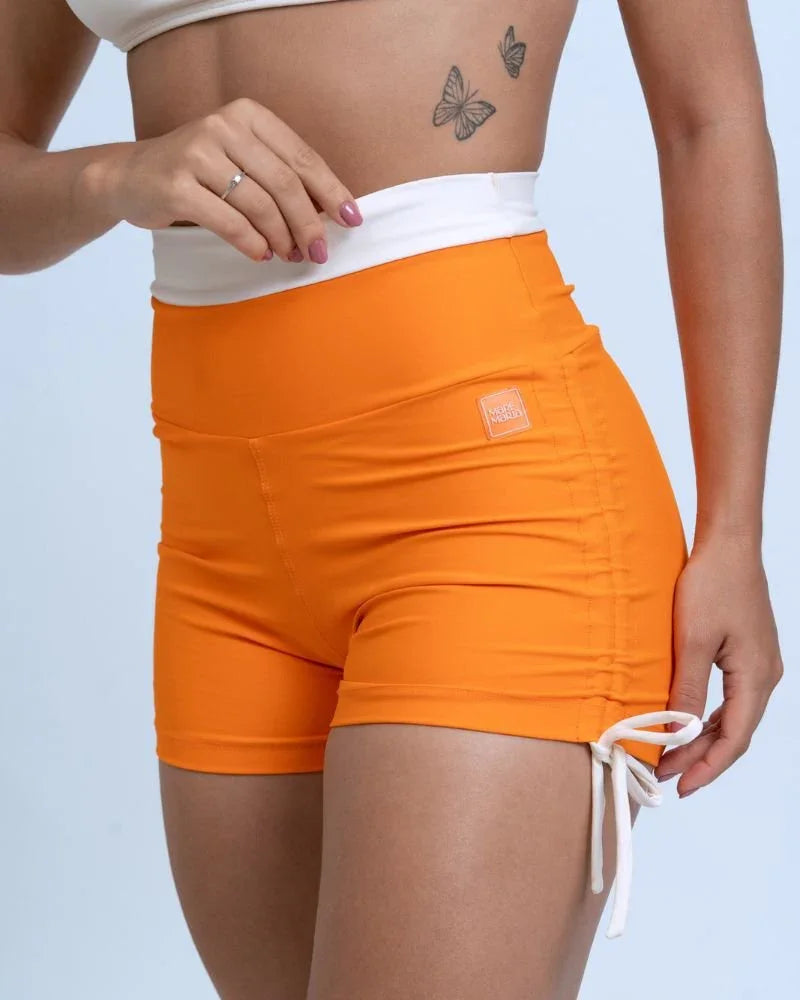 Short Smile Duo Tangerina com Off White