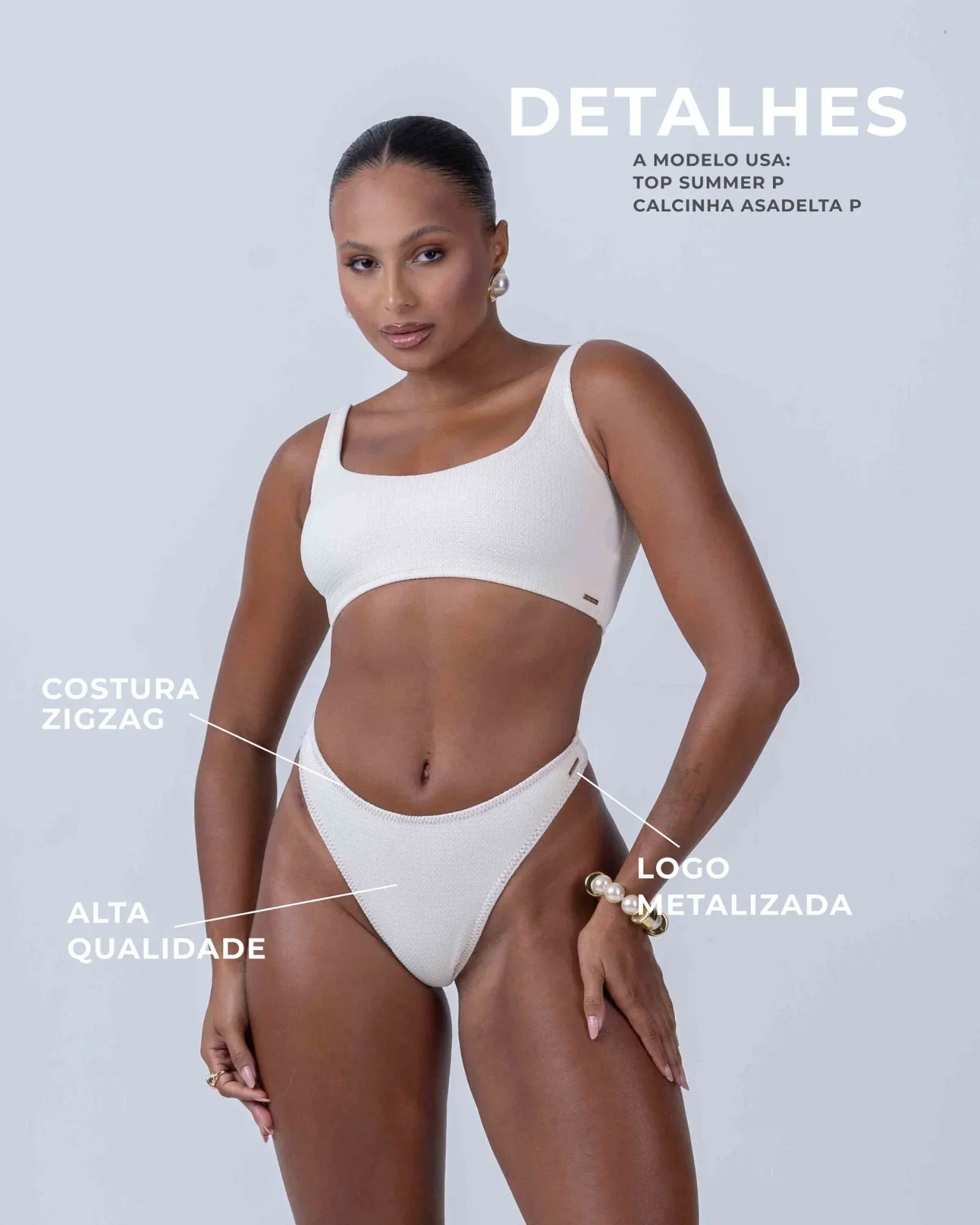 Calcinha Asa Delta Off White