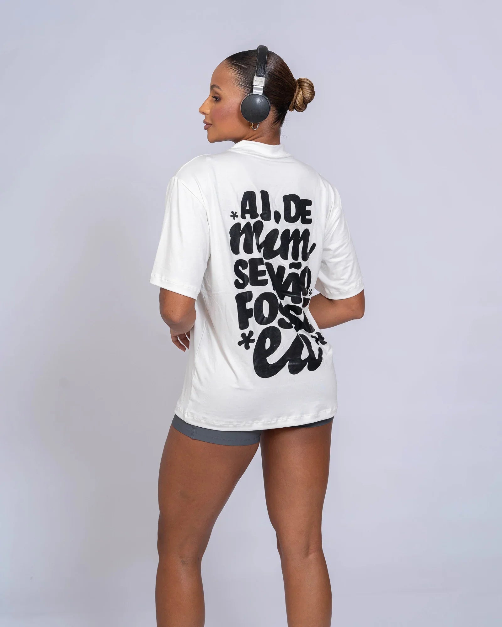 Blusão Oversized "Aí de mim se não fosse eu" com gola