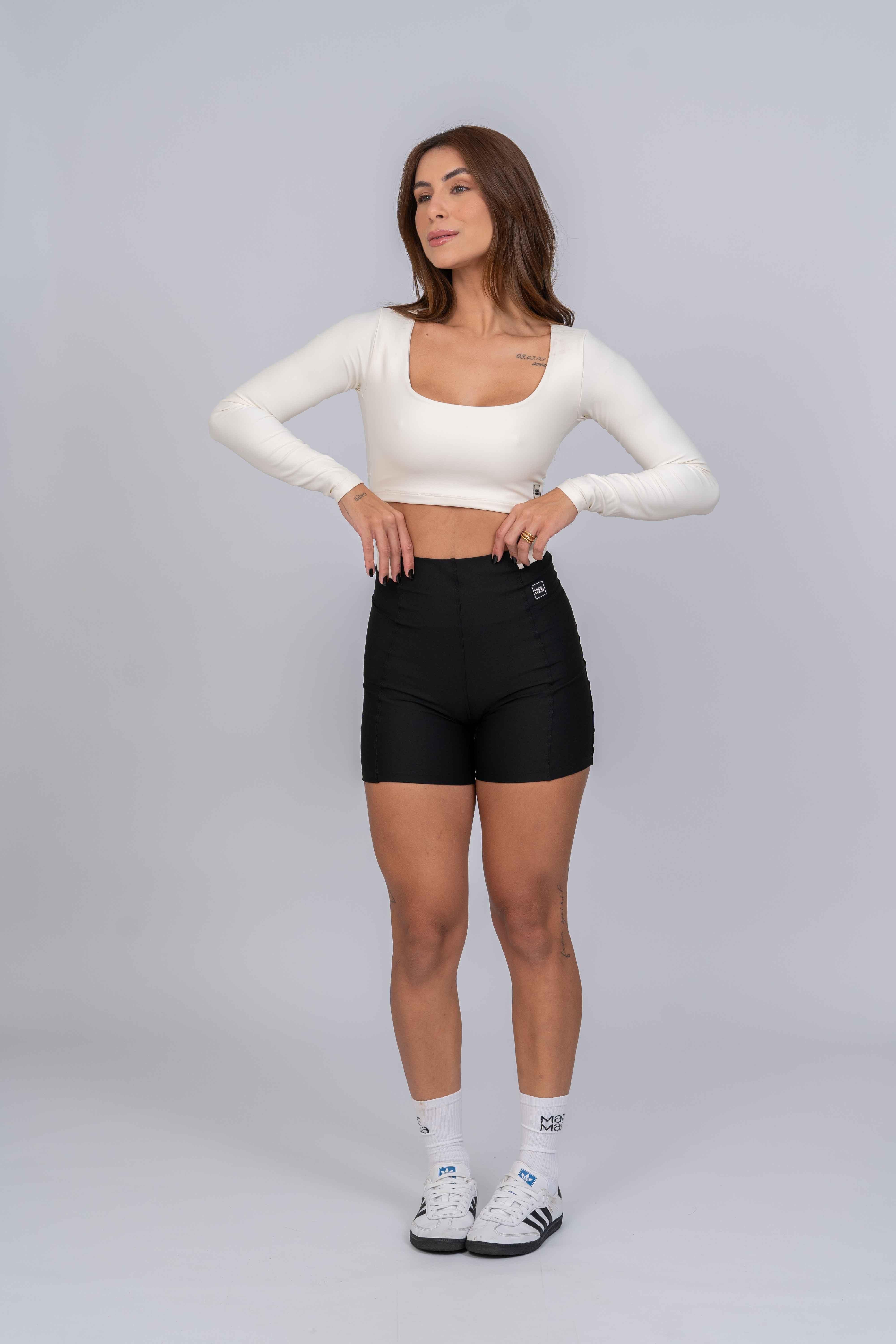 Top Fitness Classic Manga Longa Off White
