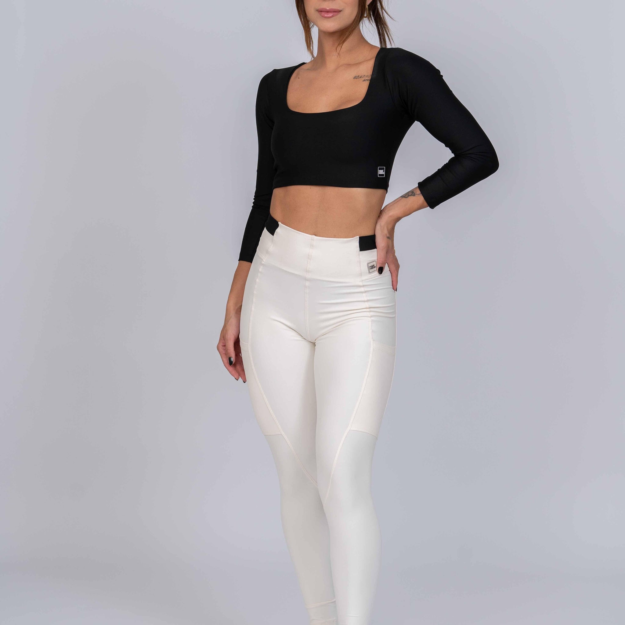 Top Fitness Classic Manga Longa Super Black