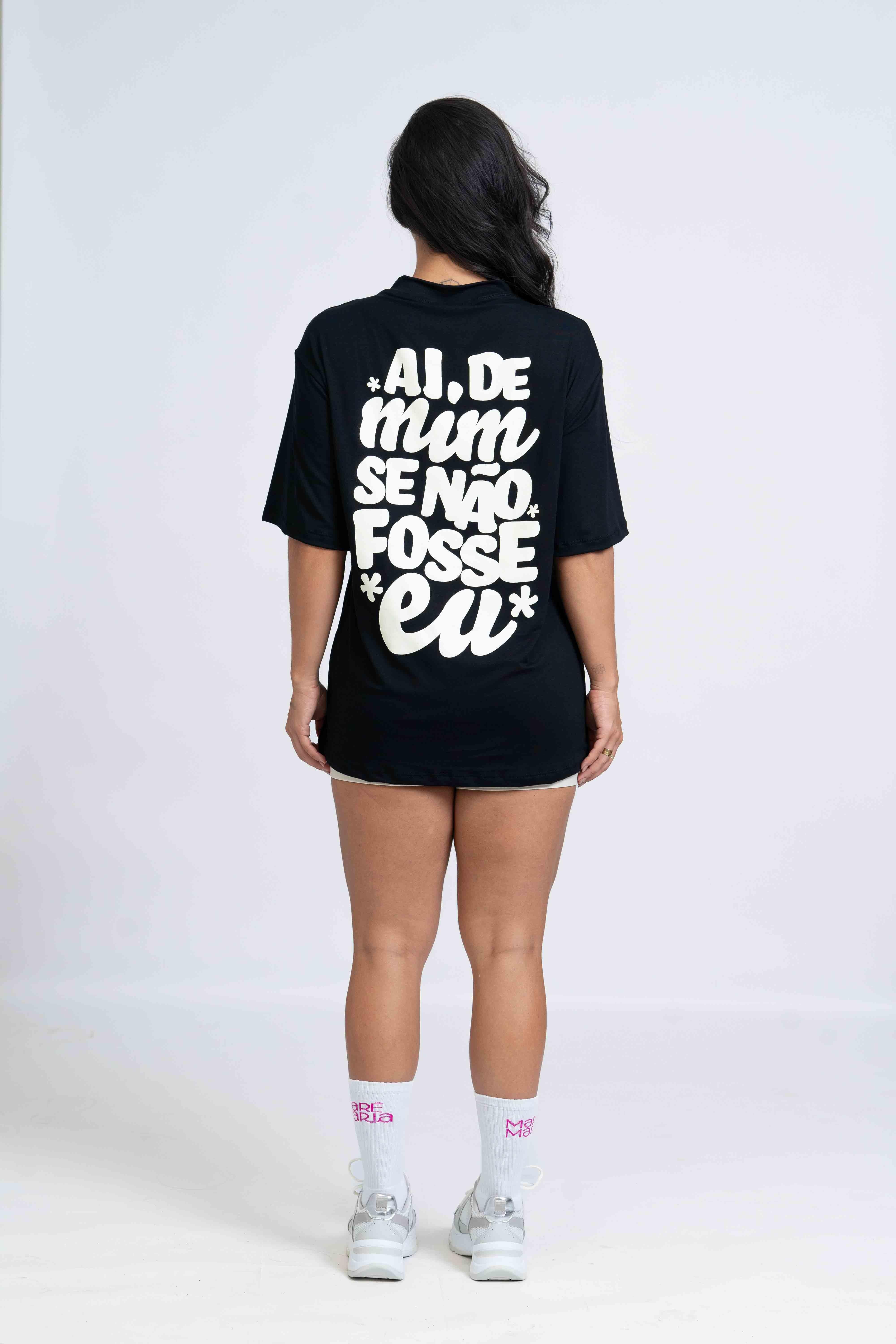 Blusão Oversized "Aí de mim se não fosse eu" com gola