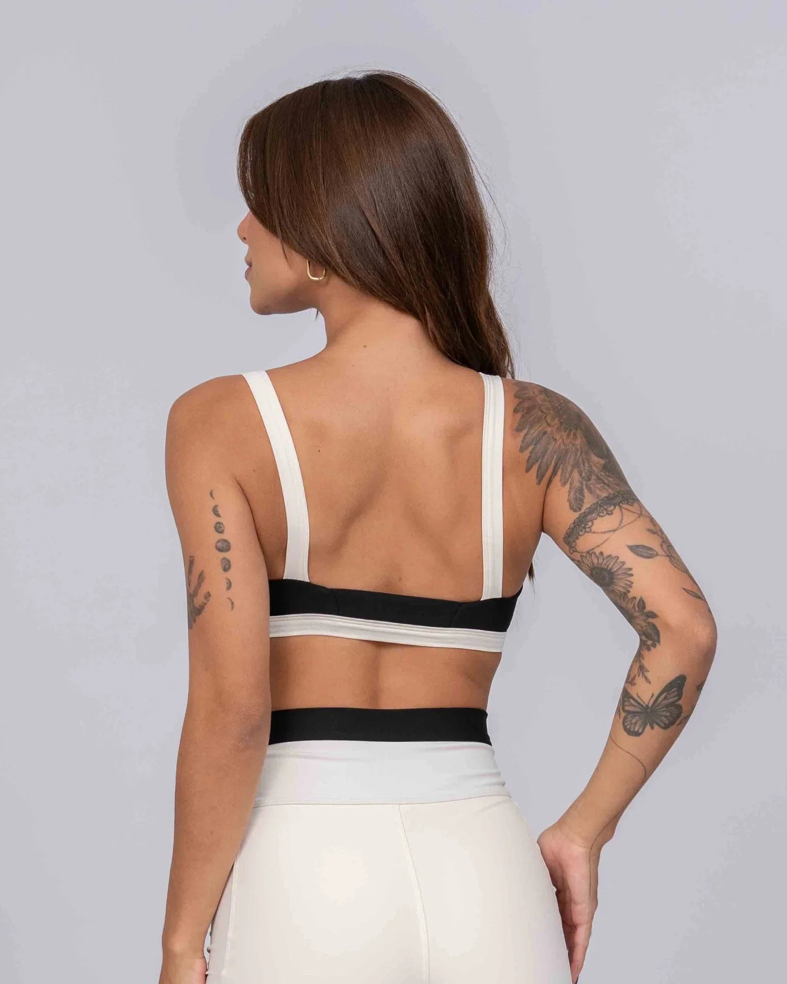 Top Fitness Flow Duo Super Black com Off White
