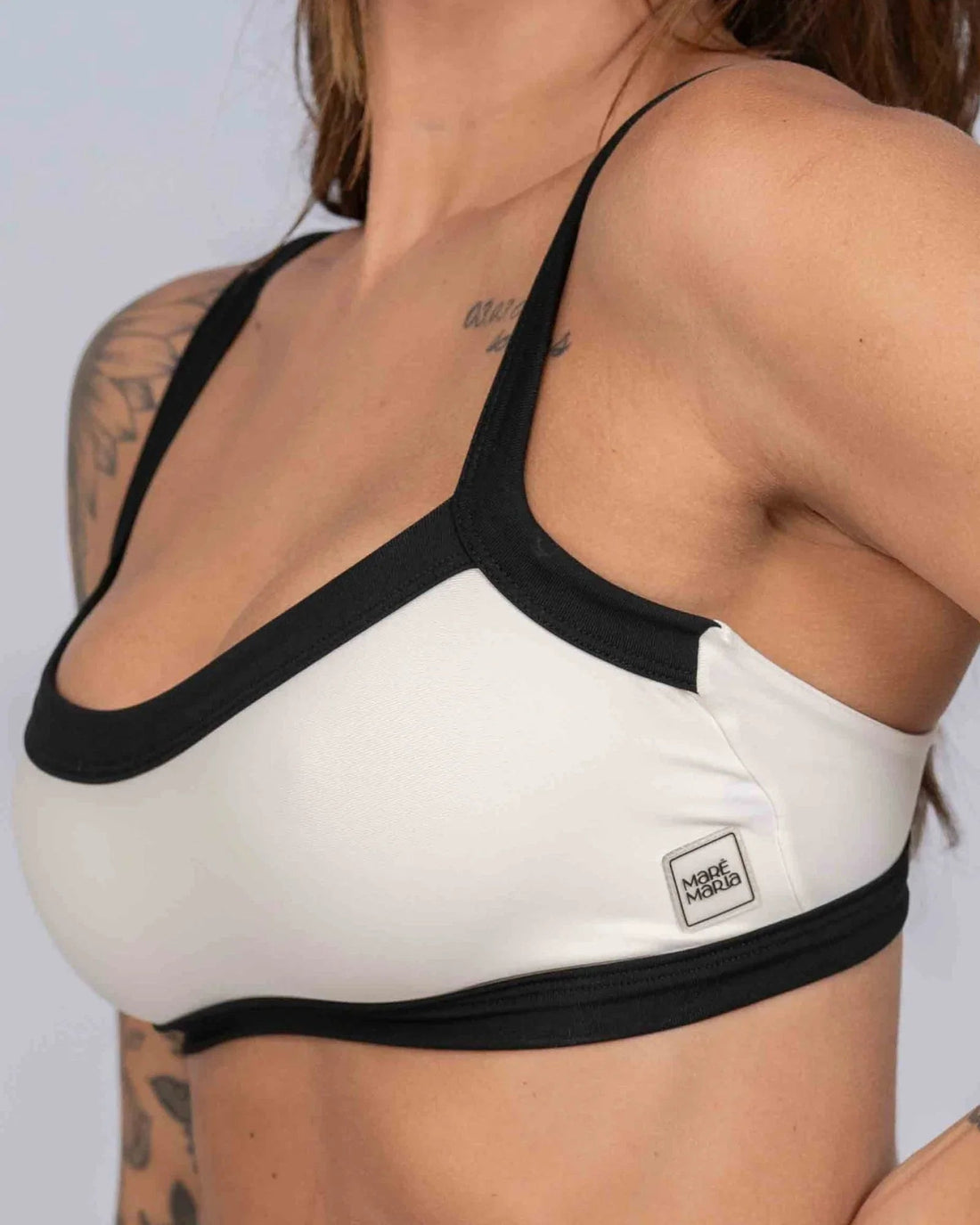 Top Fitness Flow Duo Off White com Super Black