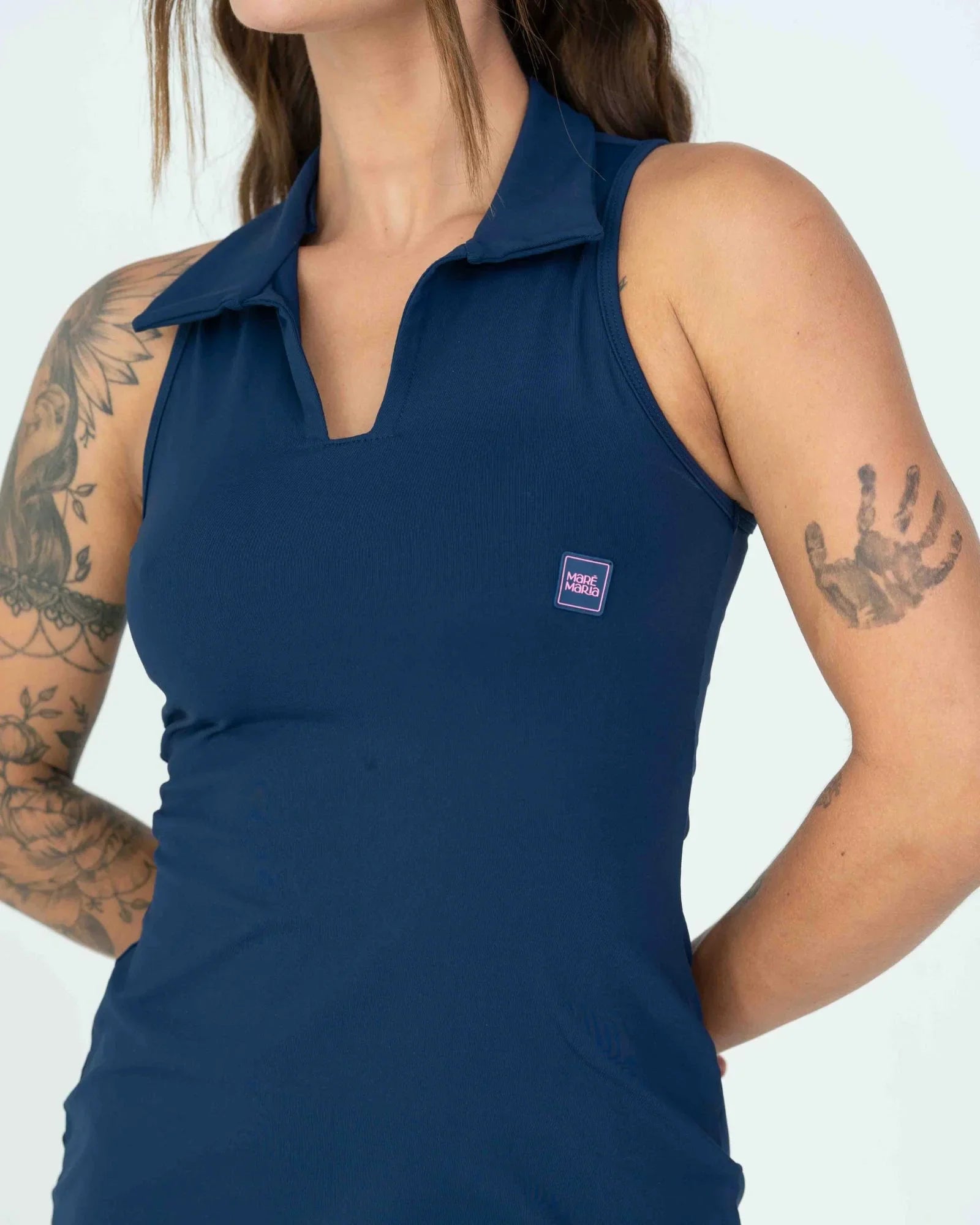 Vestido Fitness Match Point Azul Marinho