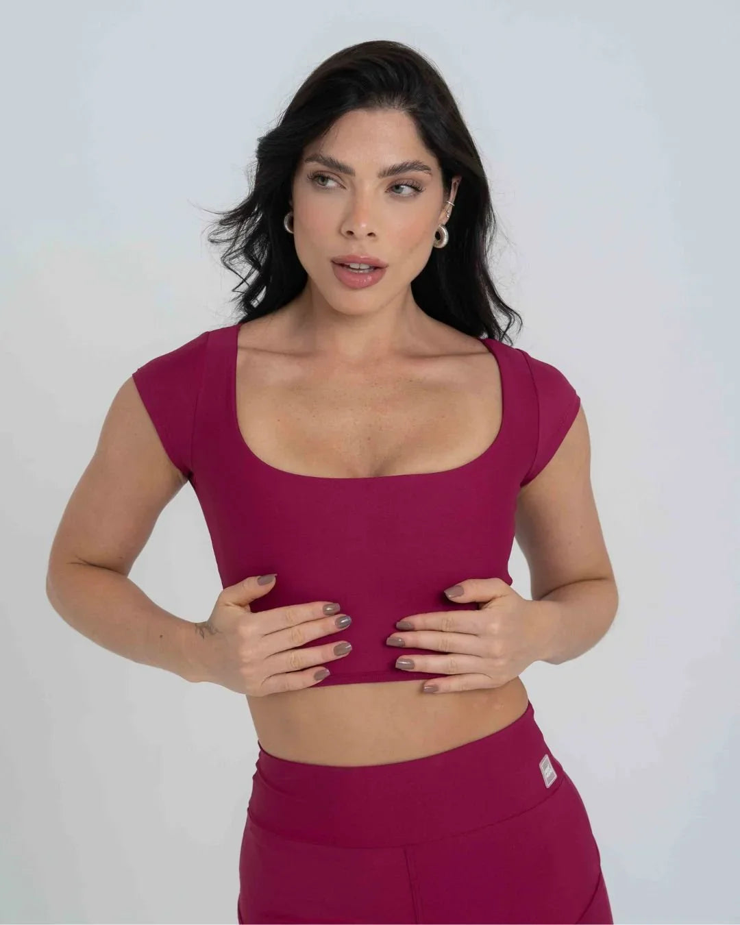 Top Fitness Ana manguinha Rouge