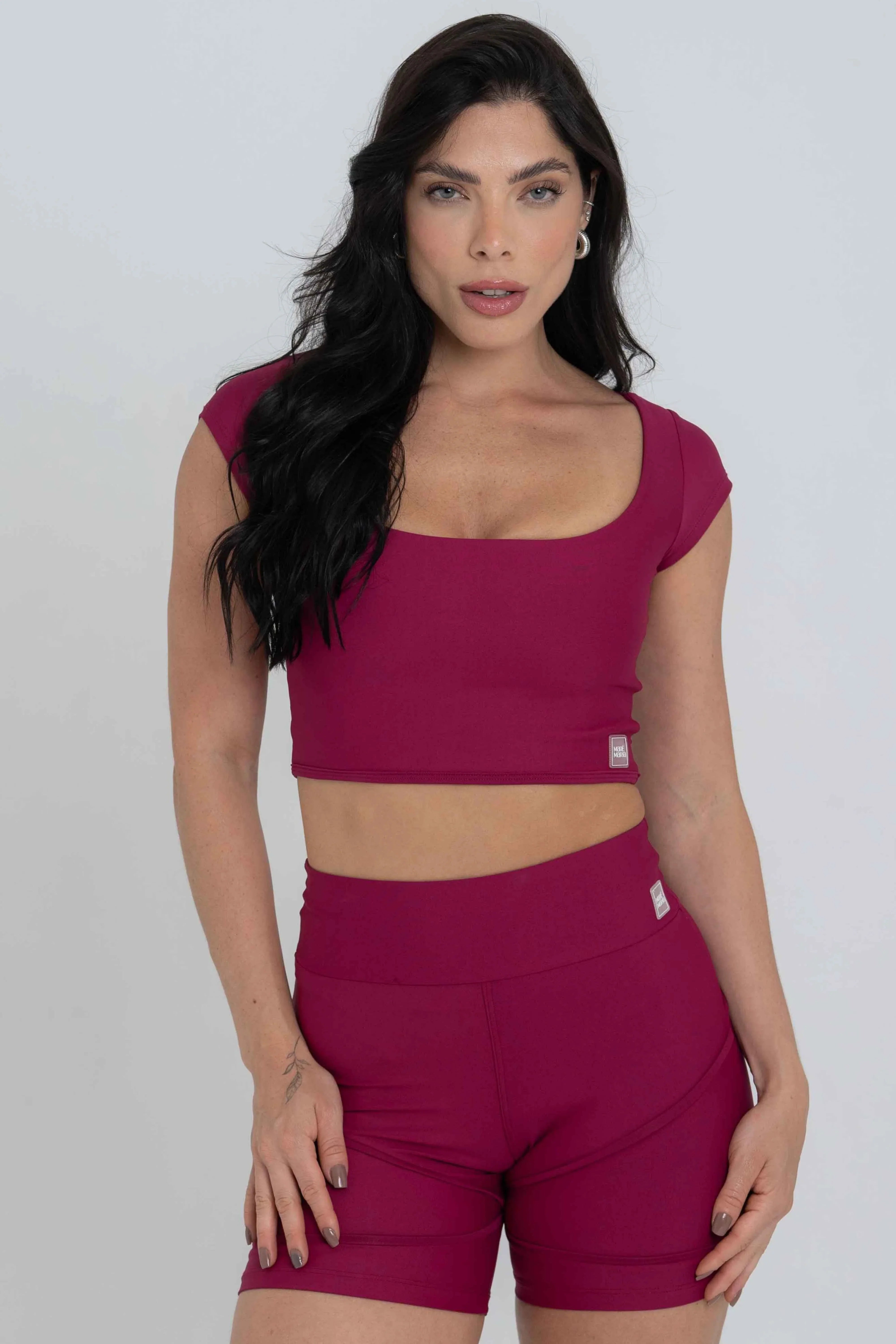 Top Fitness Ana manguinha Rouge