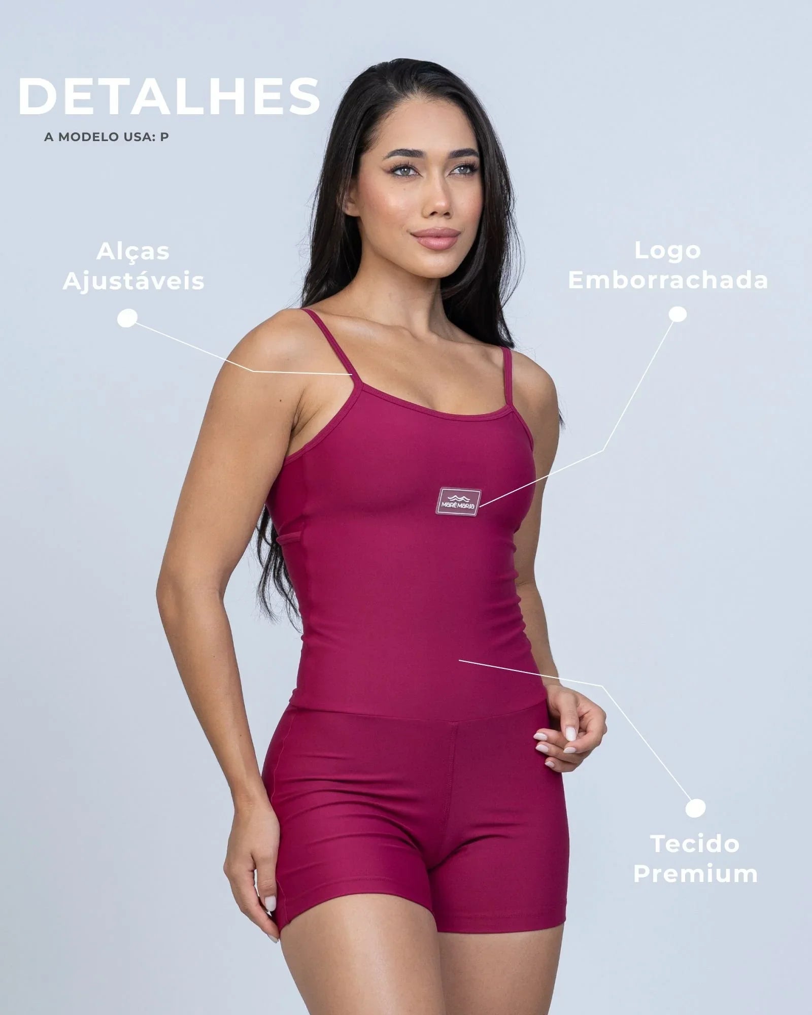 Macaquinho Fitness Mood Rouge