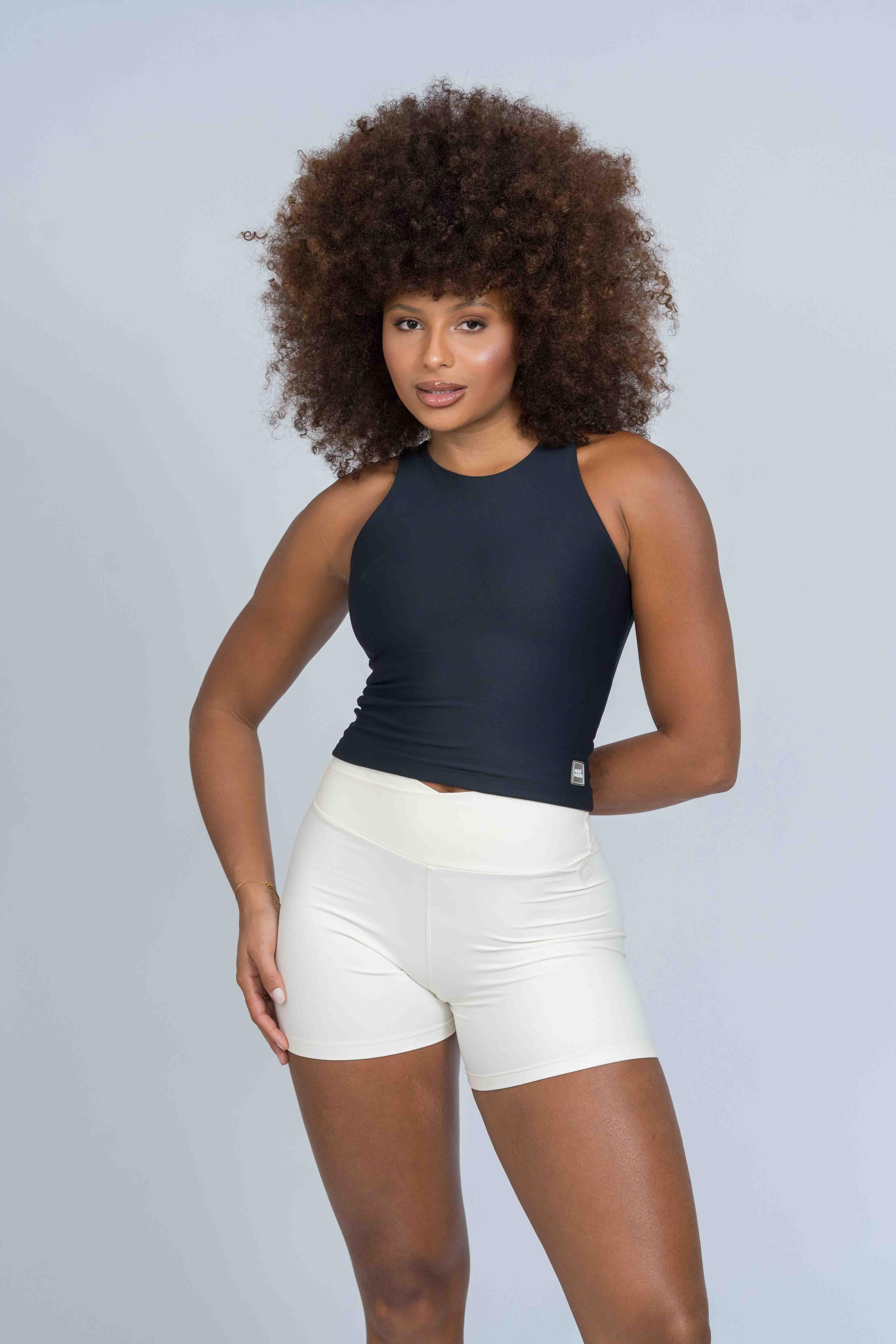 Blusa Fitness Casual Charlote Preta compressão