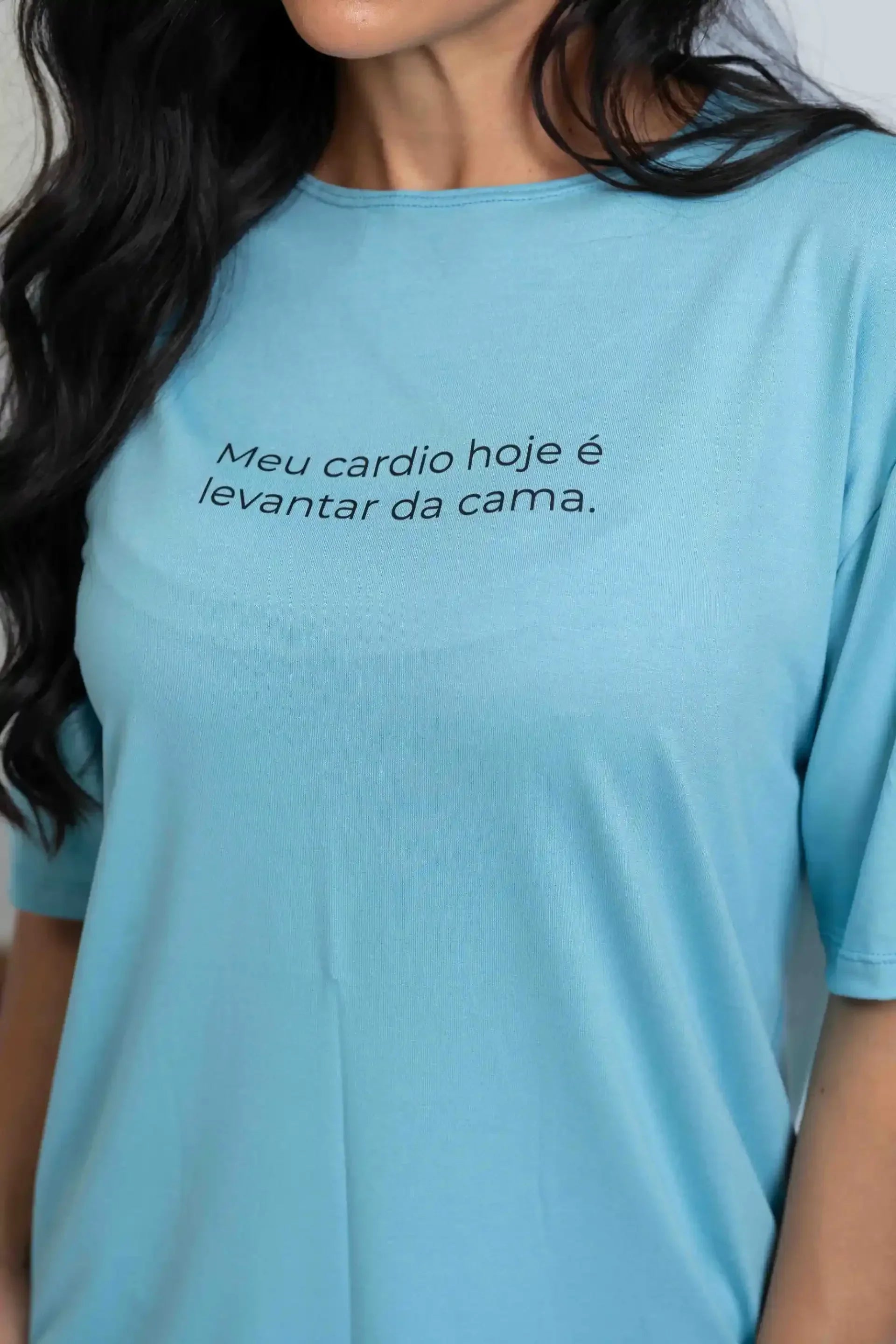 Blusão Oversized Meu Cárdio hoje é levantar da cama