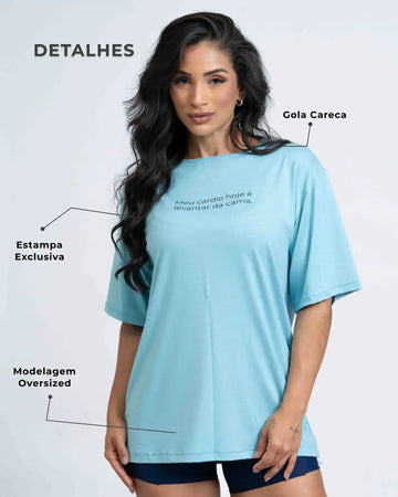 Blusão Oversized Meu Cárdio hoje é levantar da cama