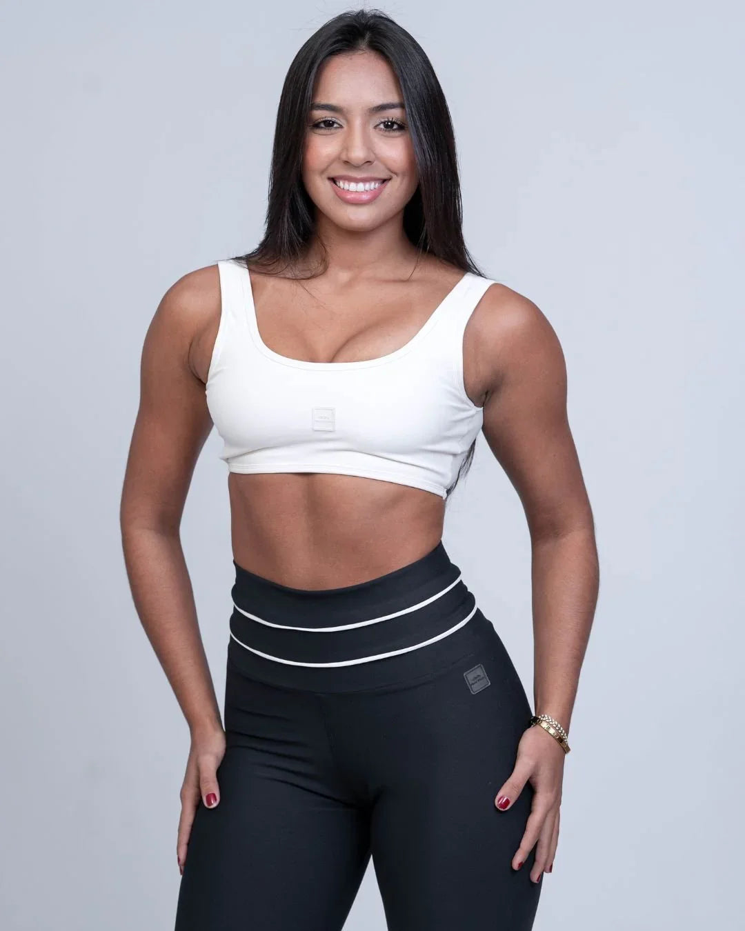 Top Fitness Basic Offwhite com compressão