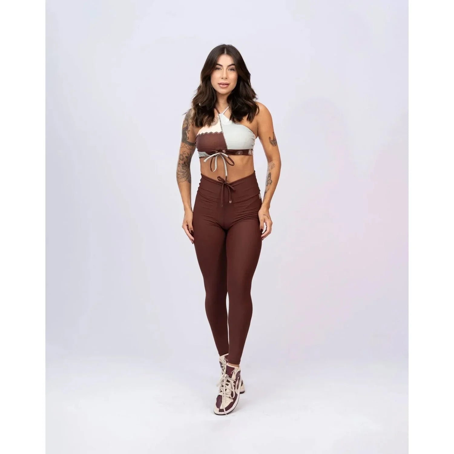 Calça Legging Fitness empina bumbum Slim Chocolate Dark