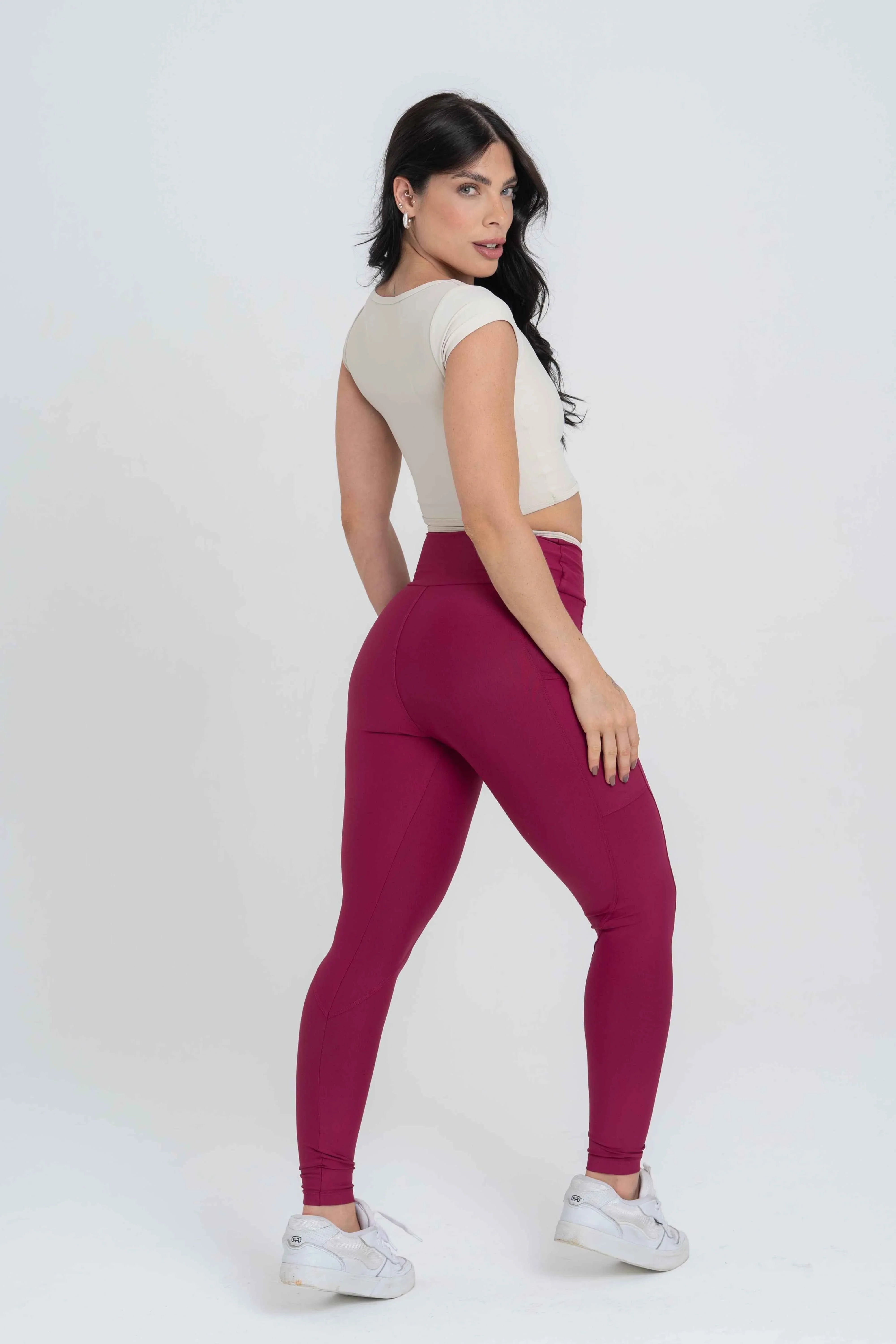 Legging Fusion Rouge Viés Luna compressão