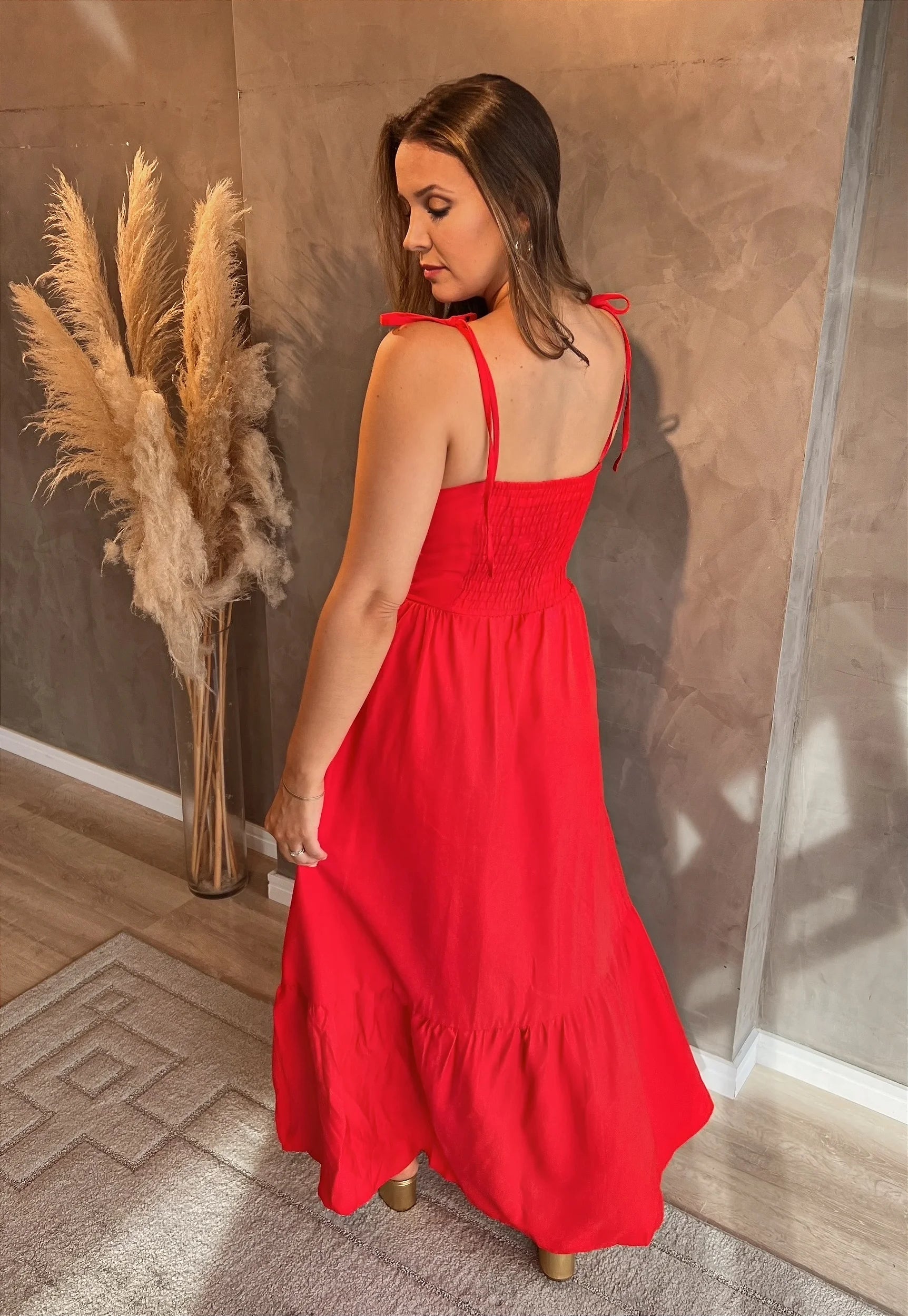 Vestido Jéssica Midi – Vermelho