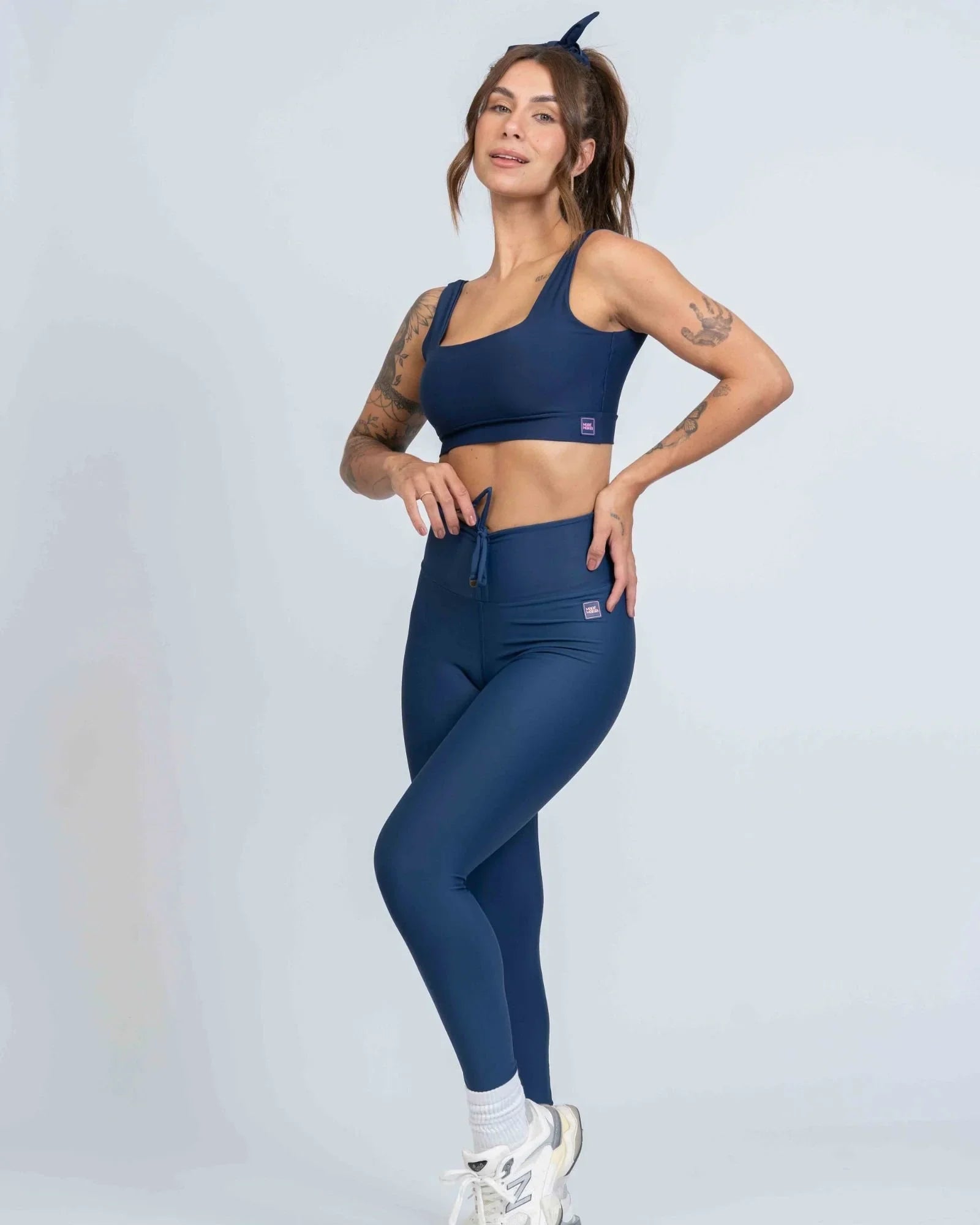 Calça Legging Slim Match Point Azul Marinho