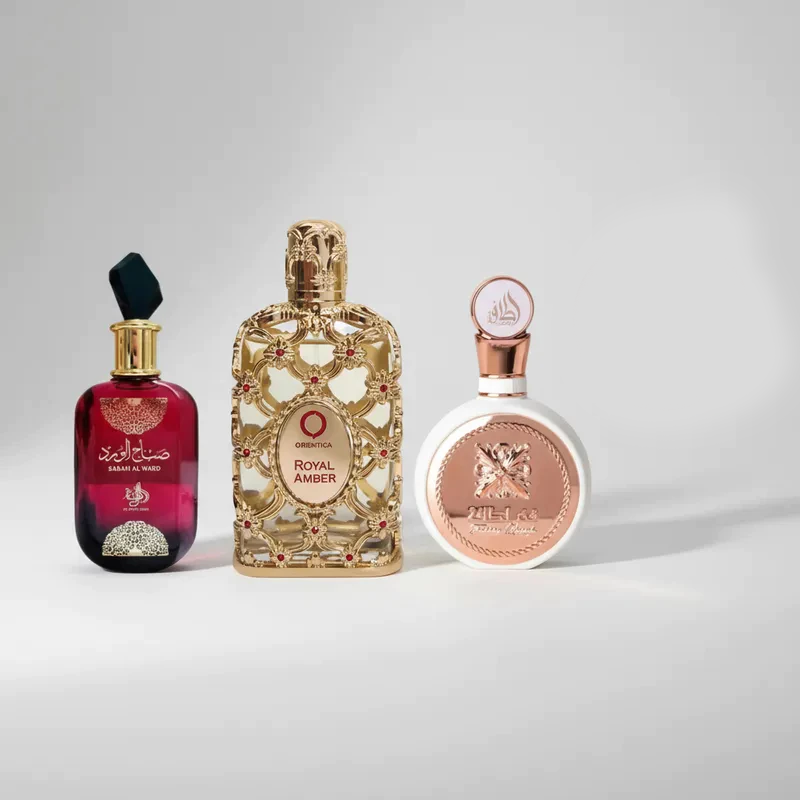 Kit 3 Perfumes Árabes 100ml | Femininos| Originais| Sabah, Fakhar Rose ,Royal Amber