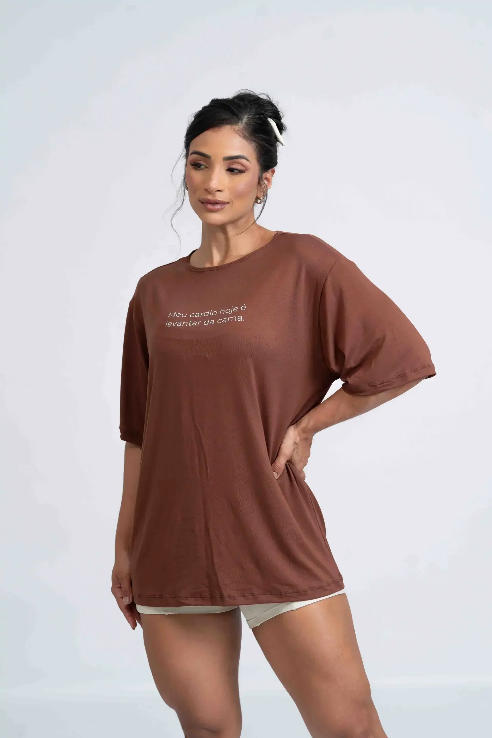 Blusão Oversized Meu Cárdio hoje é levantar da cama