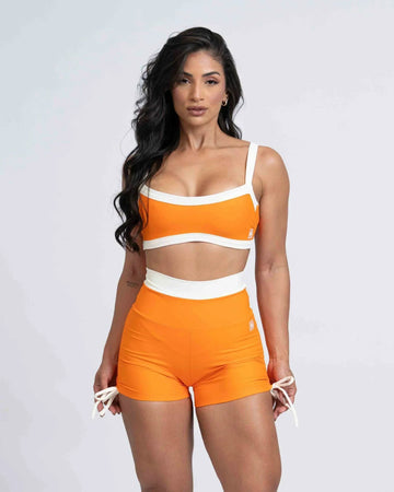 Top Fitness Flow Duo Tangeria com Off White