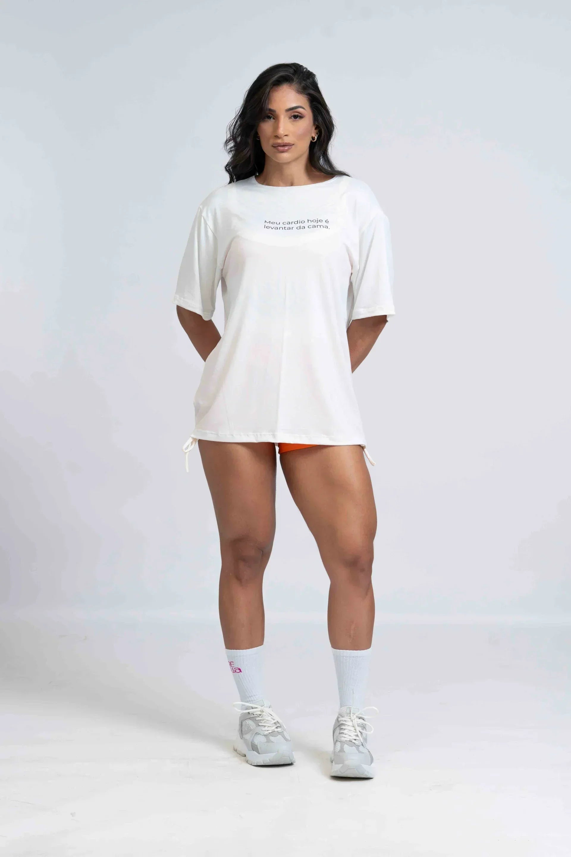Blusão Oversized Meu Cárdio hoje é levantar da cama