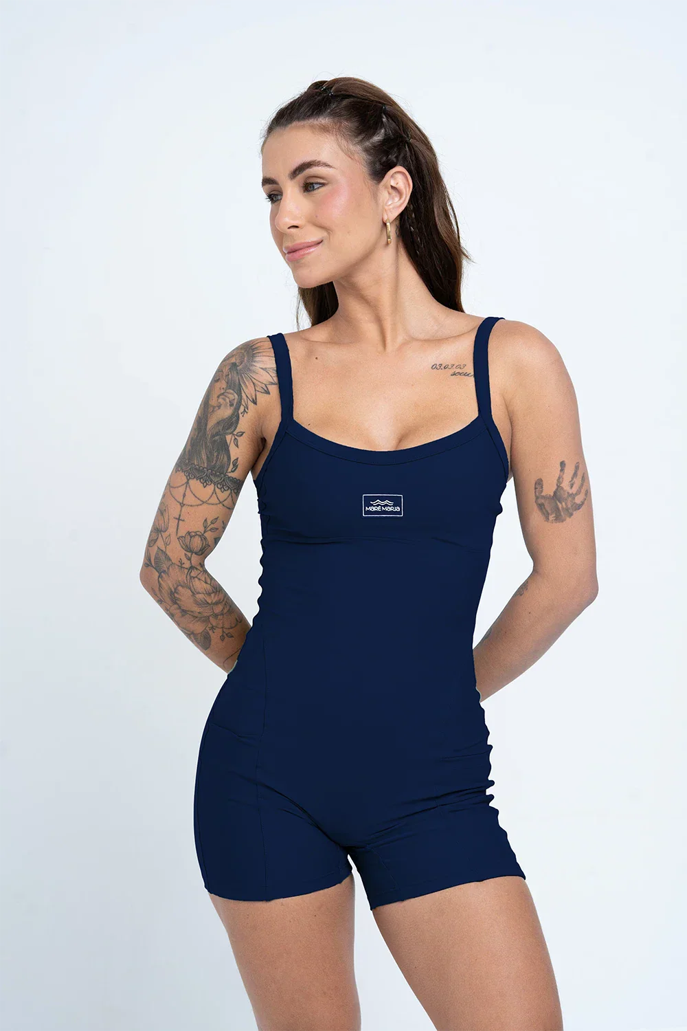 Macaquinho Flow Azul Marinho com bolso