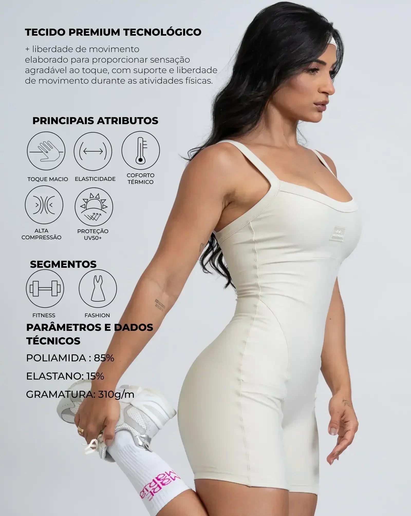 Macaquinho Fitness Flow Chá Verde com bolso